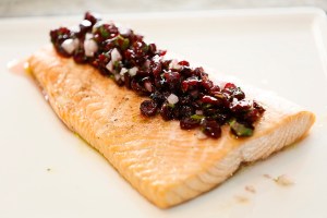 Shereen Shabnam Salmon with Craisin Salsa