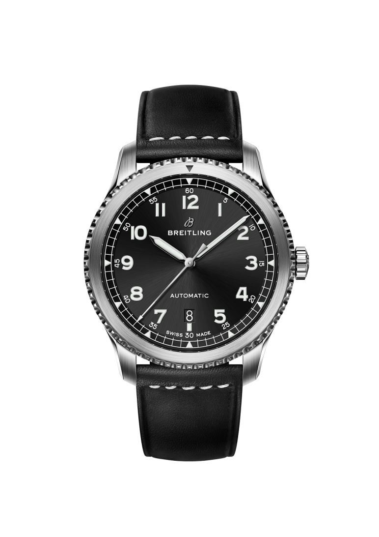 Image 1 - Navitimer 8 Automatic with black dial and black leather  strap.png